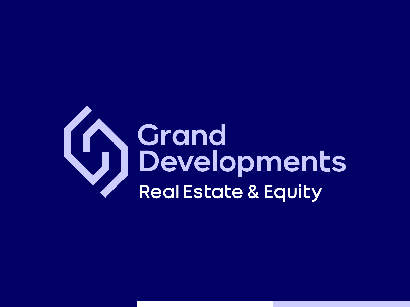 Grand Developments, real estate & equity firm logo design agreement architecture asset management d deal development equity fintech g gd handshake home house investment letter mark monogram logo logo design proptech real estate venture capital