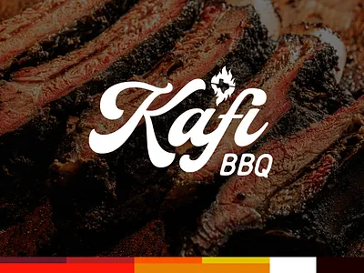 Kafi BBQ logo and branding branding design hand lettered hand lettering illustration lettering logo logo design logos