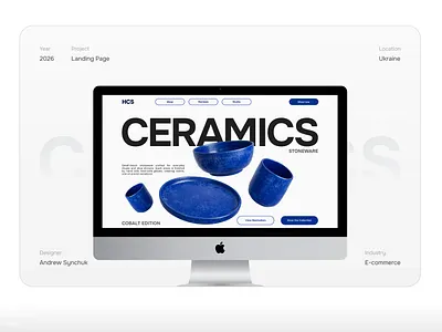Ceramics E-commerce Landing Page 3d 3d visualization animation figma design graphic design illustration interface design mobile designer motion graphics ui ui ux design