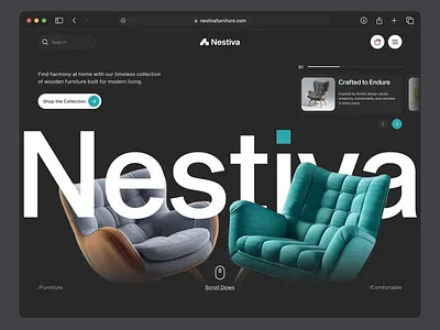 Nestiva - Ecommerce Landing Page clean e commerce ecommerce figma landing page landing page design marketing minimal modern product shopping ui design user interface web design website