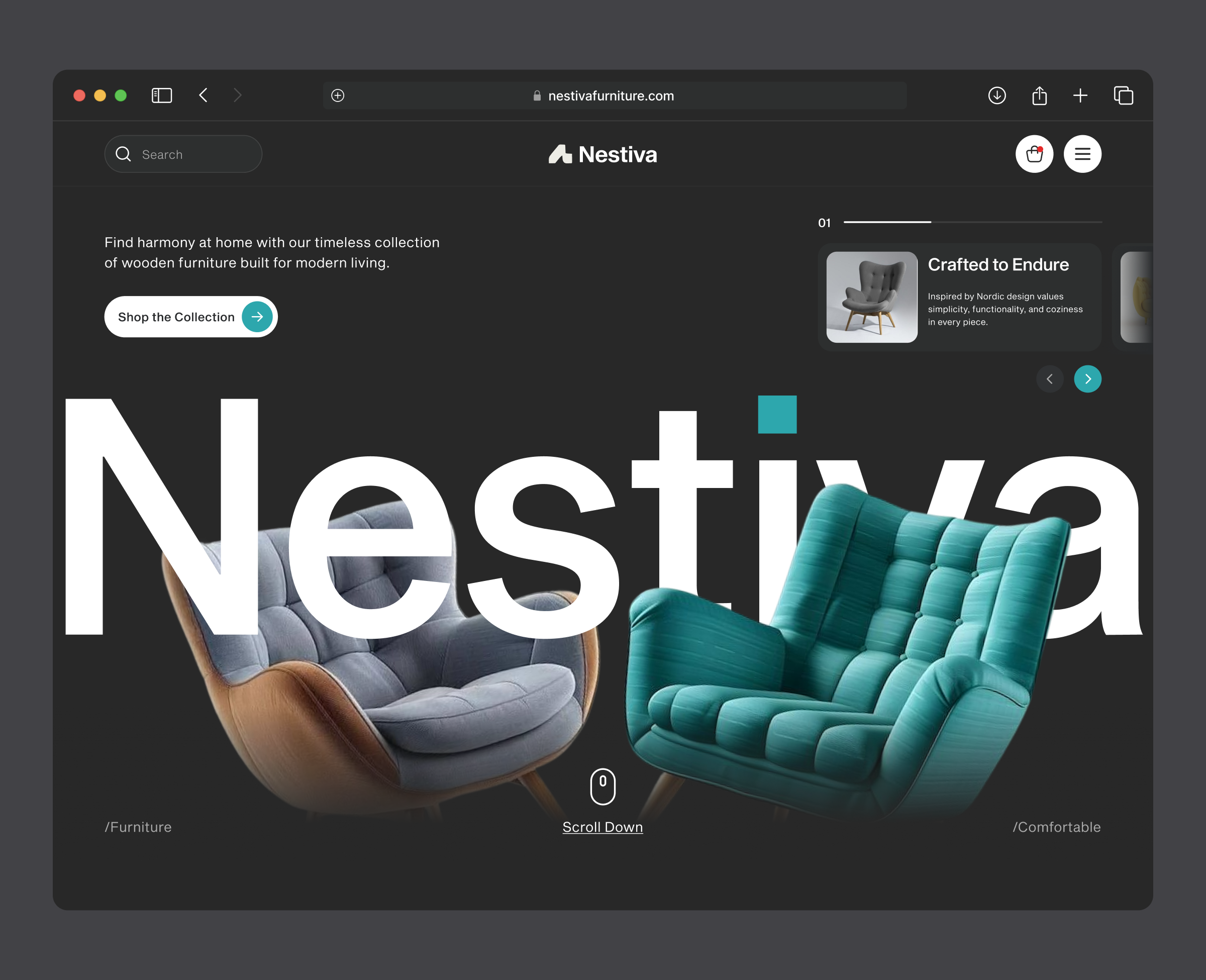 Example of Nestiva - Ecommerce Landing Page