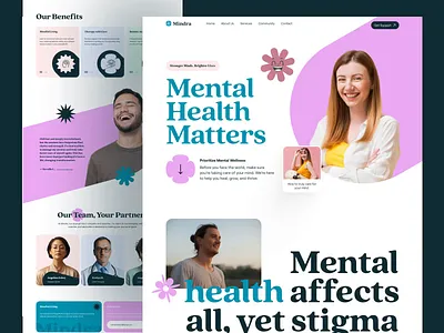 Mental Health & Wellness Website UX Design animation healthcare mindfulness motion graphics psychiatry psychology web design wellness