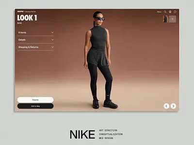Nike Looks ecommerce figma ui web design