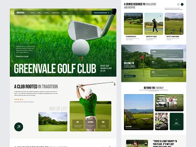 Golf Club Landing Page golf golf club landing page golf website design landing page landing page design lifestyle website luxury sports website oripio sports club sports landing page sports website ui ux design web design website