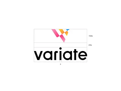 Variate Stacked Logo — Proportions & Element Spacing brand guide brand guidelines brand identity branding gradient logo logo logo design stacked logo variate visual identity