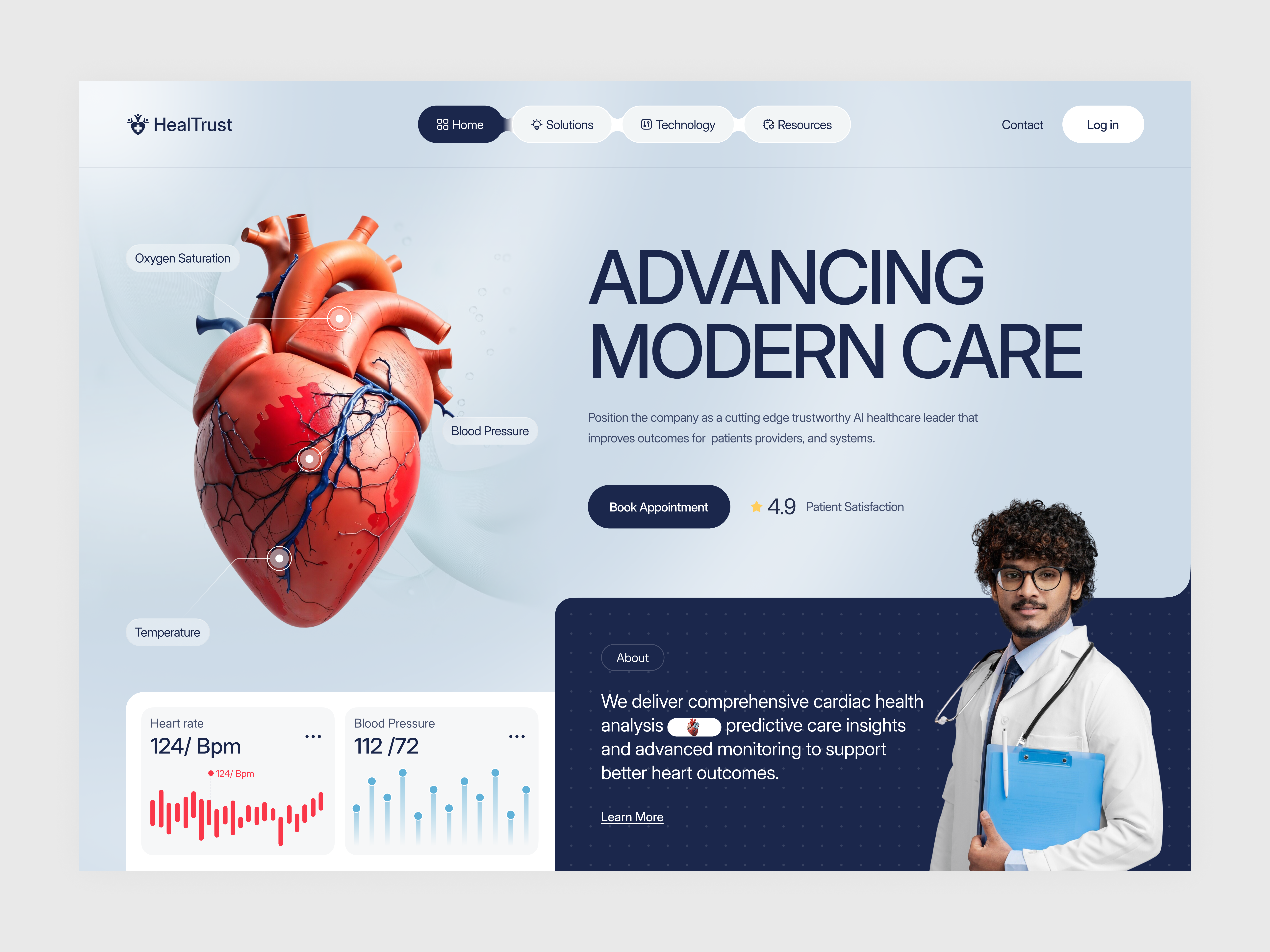 Healthcare Web Design ai healthcare ai medical platform digital health healthcare web design healthtech website design landing page medical ai user interface medical saas web design medical web design services medical website ui design product design ui ux design web web design website design