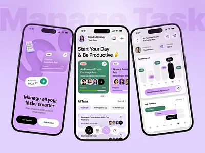 AI-Powered Task Management App activity dashboard ai assistant ai powered app interaction daily planner daily task manage task management management system mobile app design planner app task app task app ui task list task management task management ui task manager task tracker to do dashboard uiux