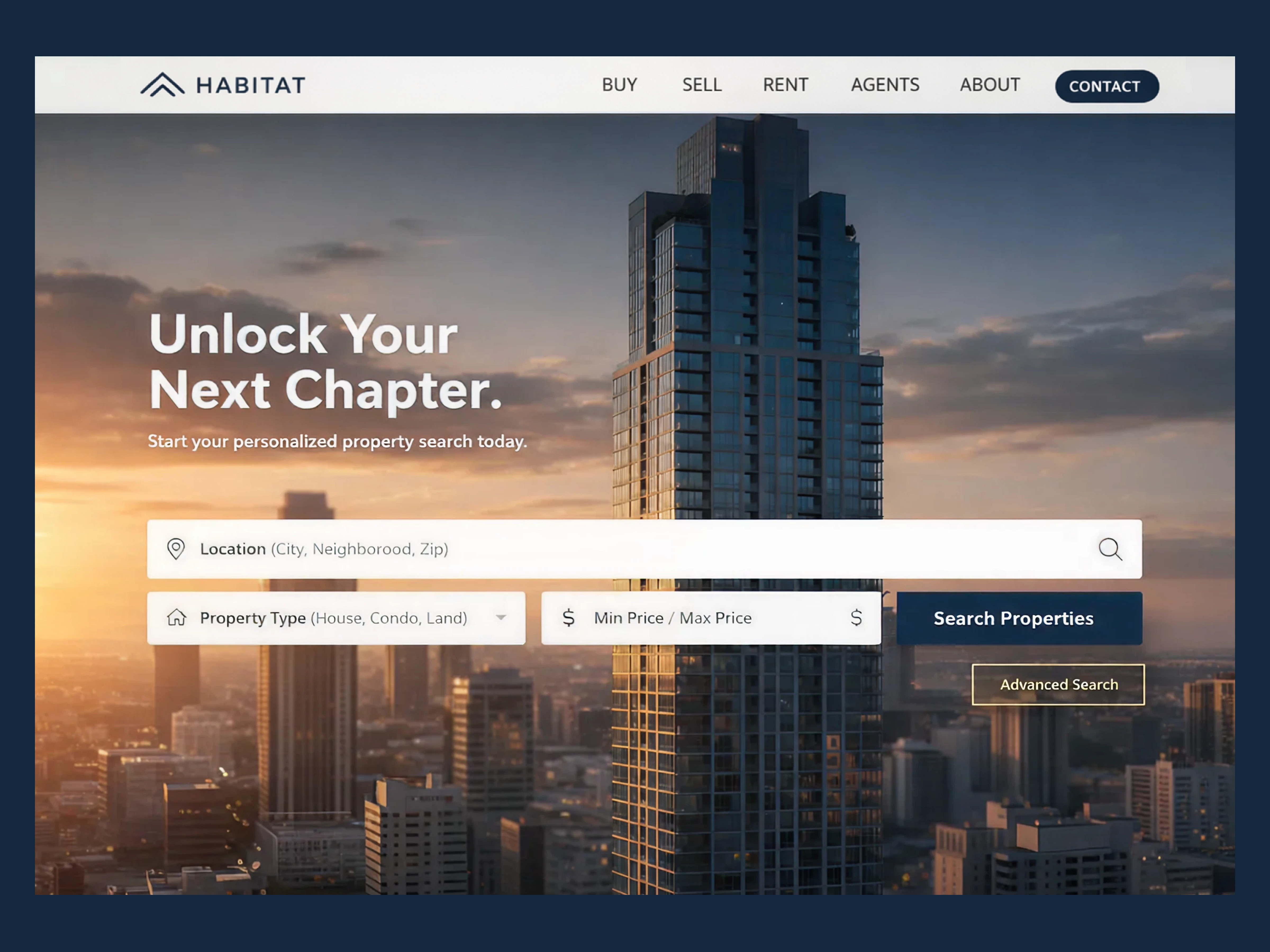 Real Estate/Property Search Website UI landing page property search property website real estate real estate ui ui ux ux design web interface website ui