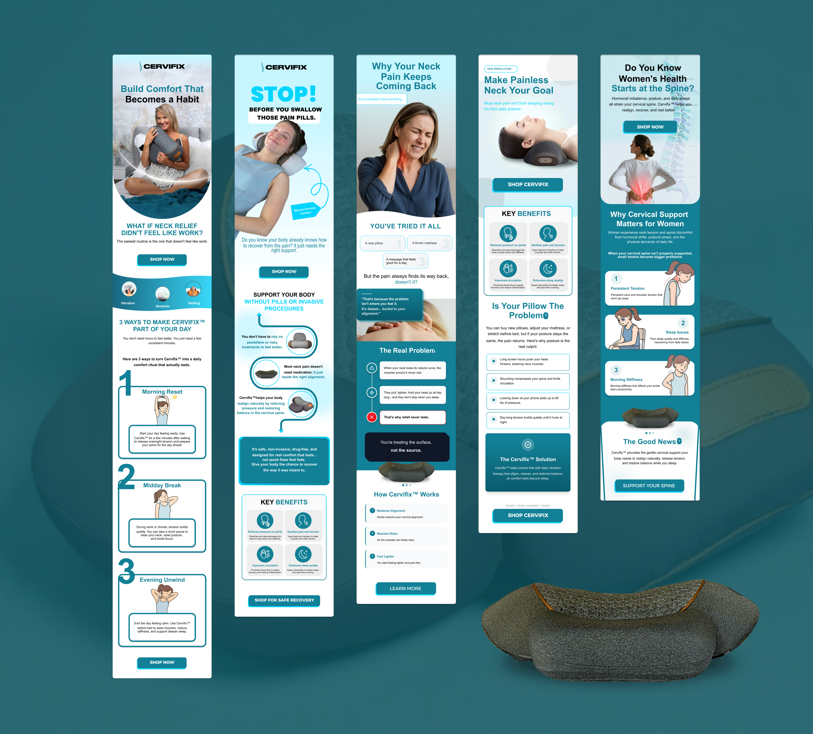 Cervifix – Wellness Email Campaign Design advertising branding brevo constant contact design digital marketing email campaign email design email template email template design graphic design klaviyo marketing newsletter design wellness wellness brand