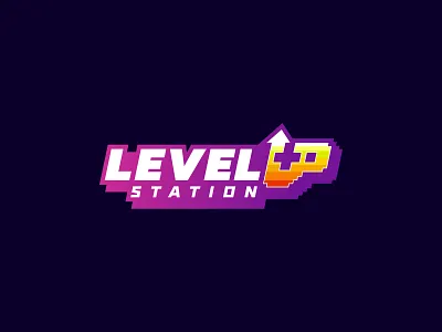 Level Up - Logo Design controller game game logo game station game zone gamepad level up logo up logo