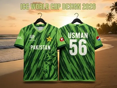 Pakistan T20 World Cup 2026 Jersey Vector Design branding cricket jersey cricket kit design graphic design icc world cup icc world cup 2026 illustration logo pakistan cricket pakistan jersey design vector vector design vectorsarena world cup 2026