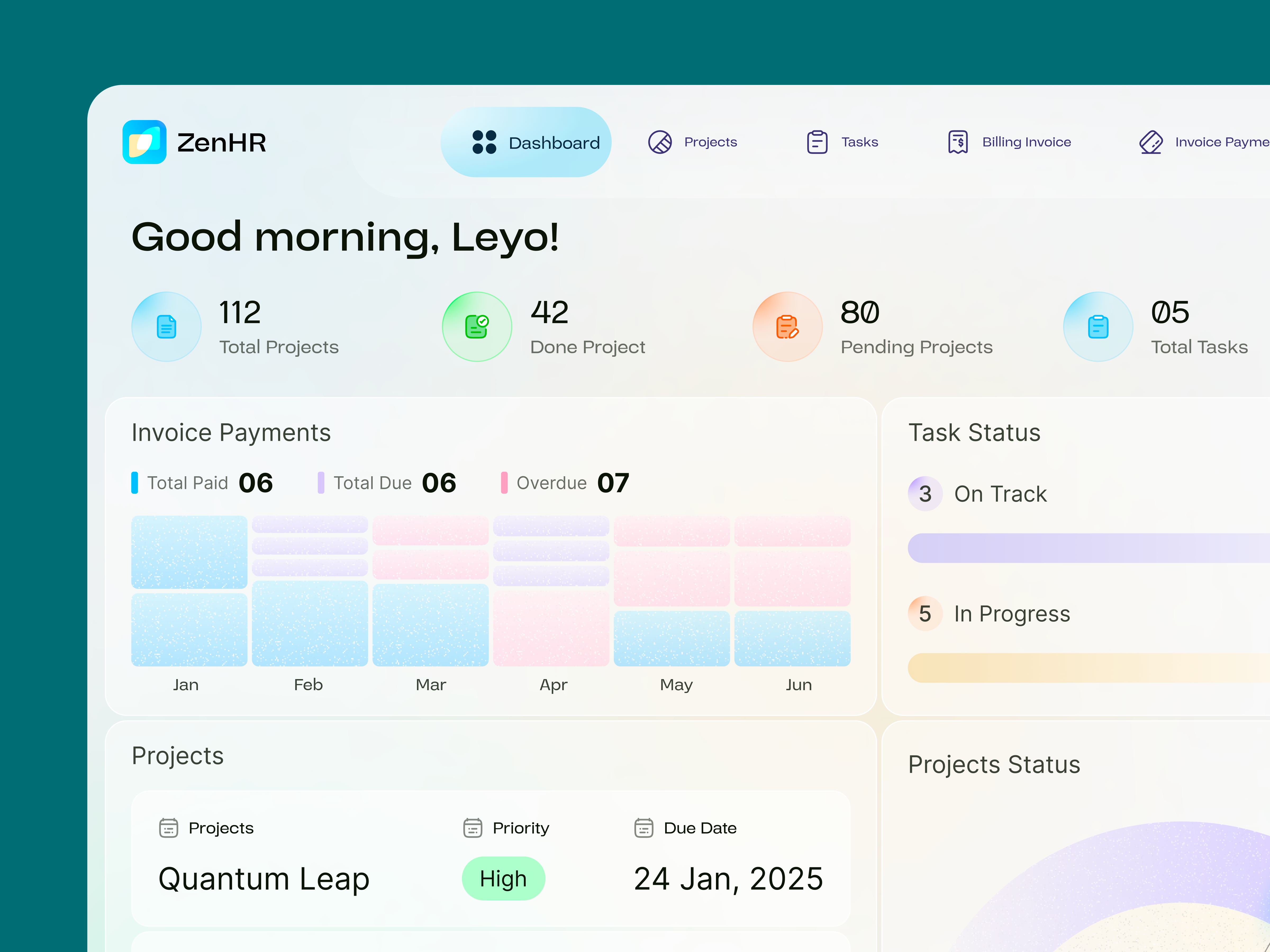 Example of HR Management SaaS Dashboard UI/UX Design