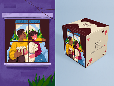 Love Sweets Box Design branding chocolates couple design design studio digital art digital illustration ecommerce food fruit graphic design identity design illustration illustrator love packaging packaging design people sweets valentine