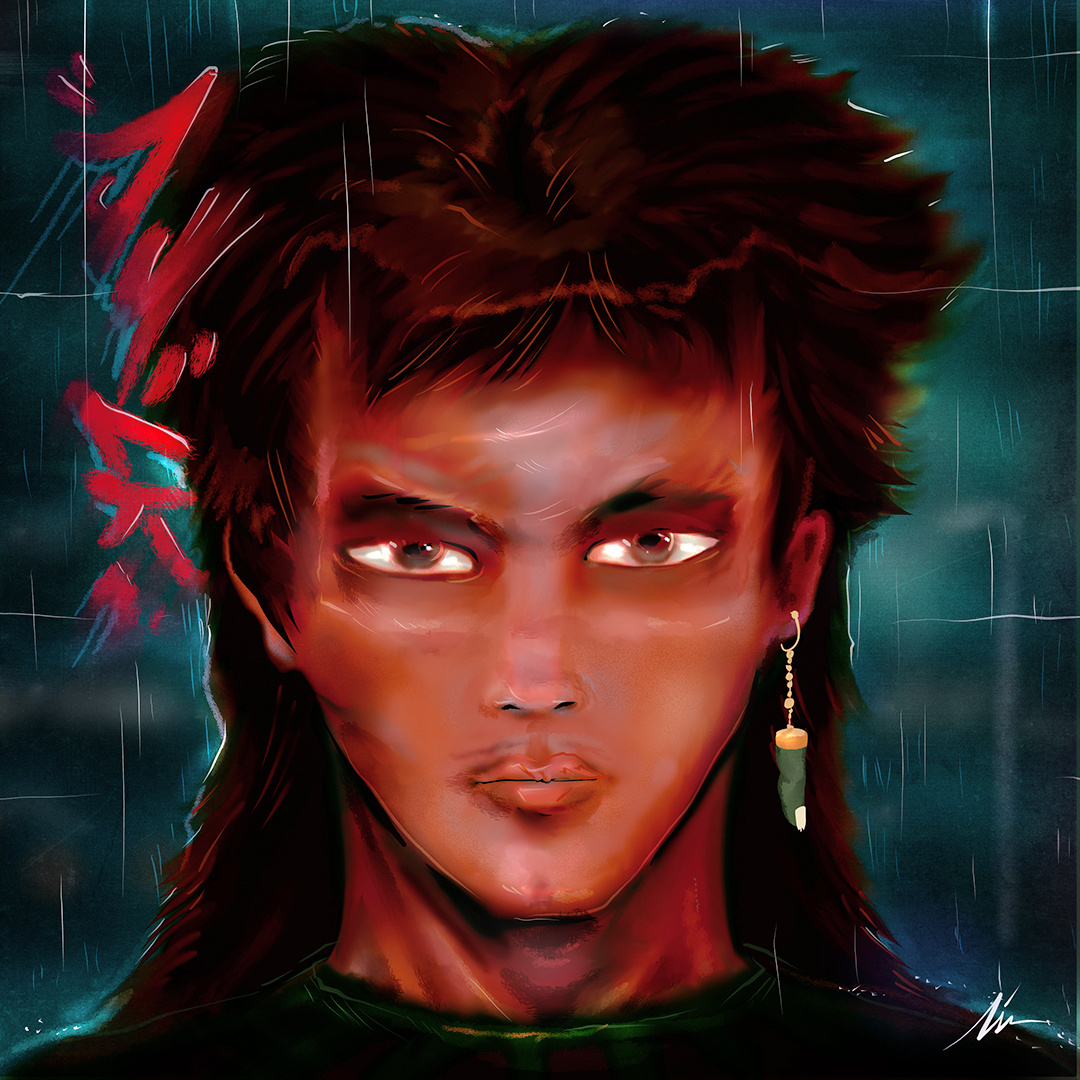 "Japanese long neck" art branding color pencil comic cover design draw dream fashion illustration manga music portrait poster tee shirt vintage water ink