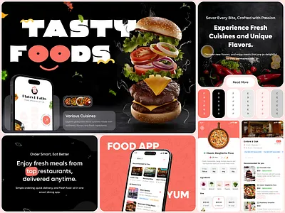 Food Delivery Website UI conversion focused design design inspiration dribbble design food delivery website food ordering website food tech platform modern website ui online food ordering product design responsive website design restaurant discovery platform restaurant marketplace restaurant website ui ui ux design user experience design web development