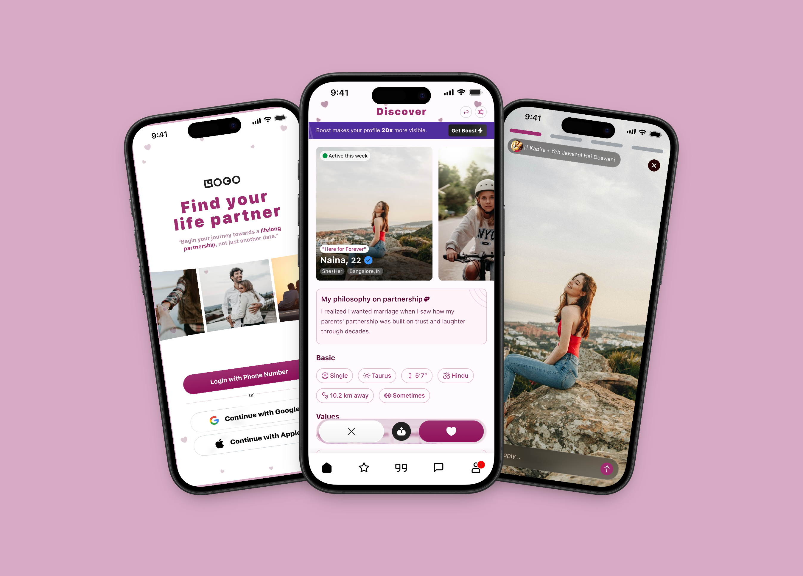 Dating App- Meet & Date dating app ui visual design