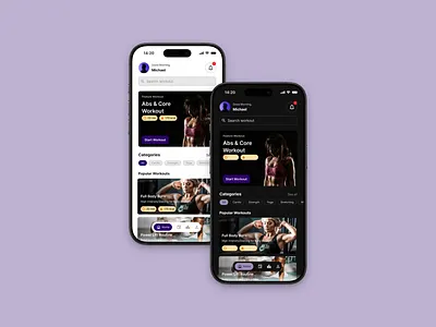 Daily UI #041 - Workout/Exercise App 🏋️‍♀️ app design daily ui dailyui design app design concept exercise fitness ui ui design uidesign workout workout app workout app mobile workout screen