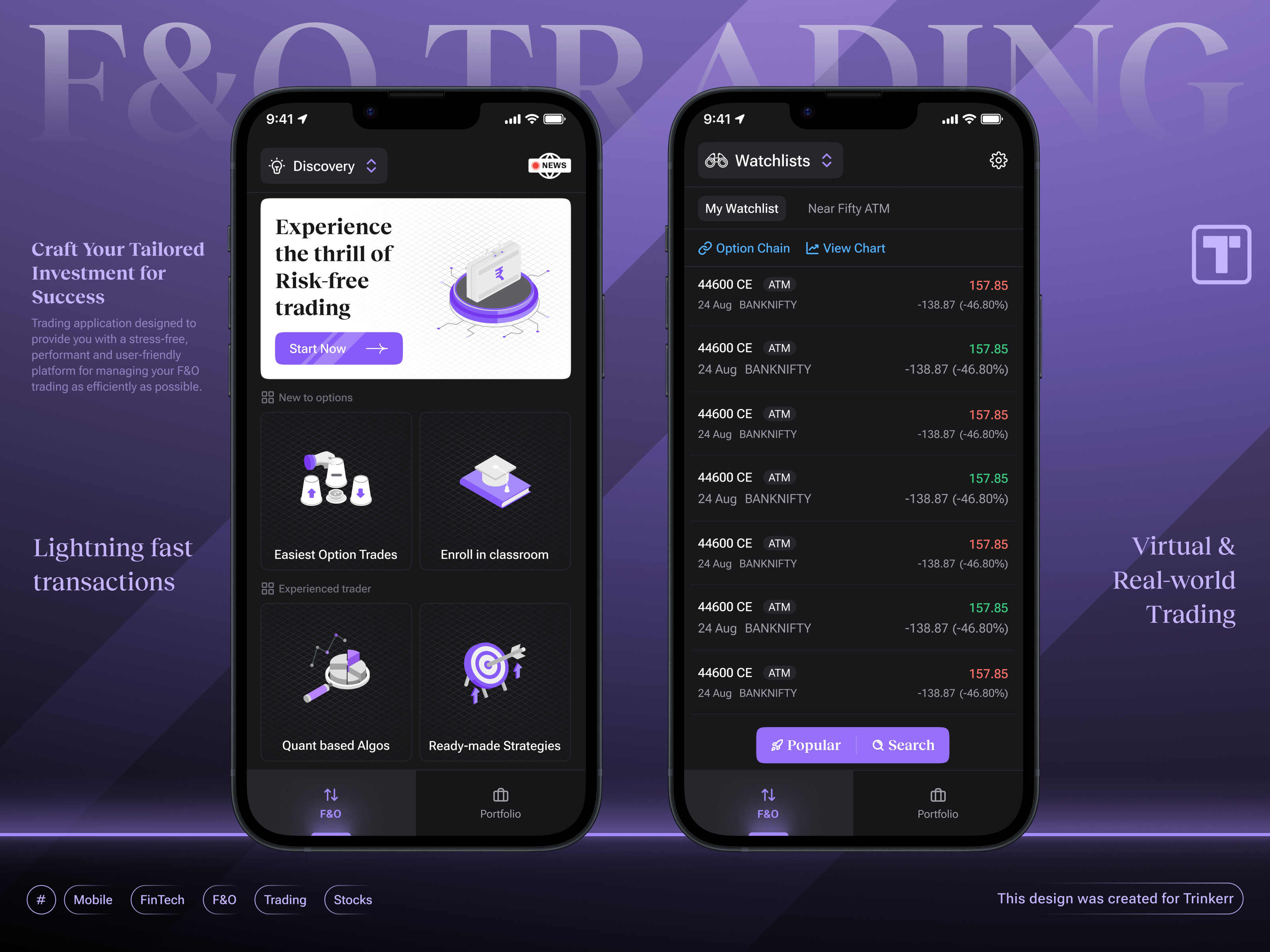 F&O Trading - Mobile App - FinTech