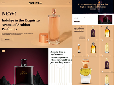 Perfume Website Design adobe xd arabian website design design figma graphic design the yolo studio tys ui user interface design web design