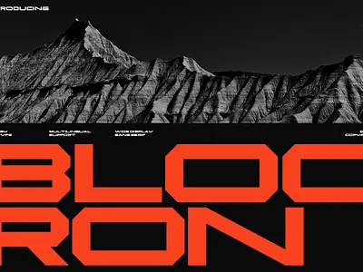 Blocron - Wide Display Sans Serif branding font future graphic design modern typeface