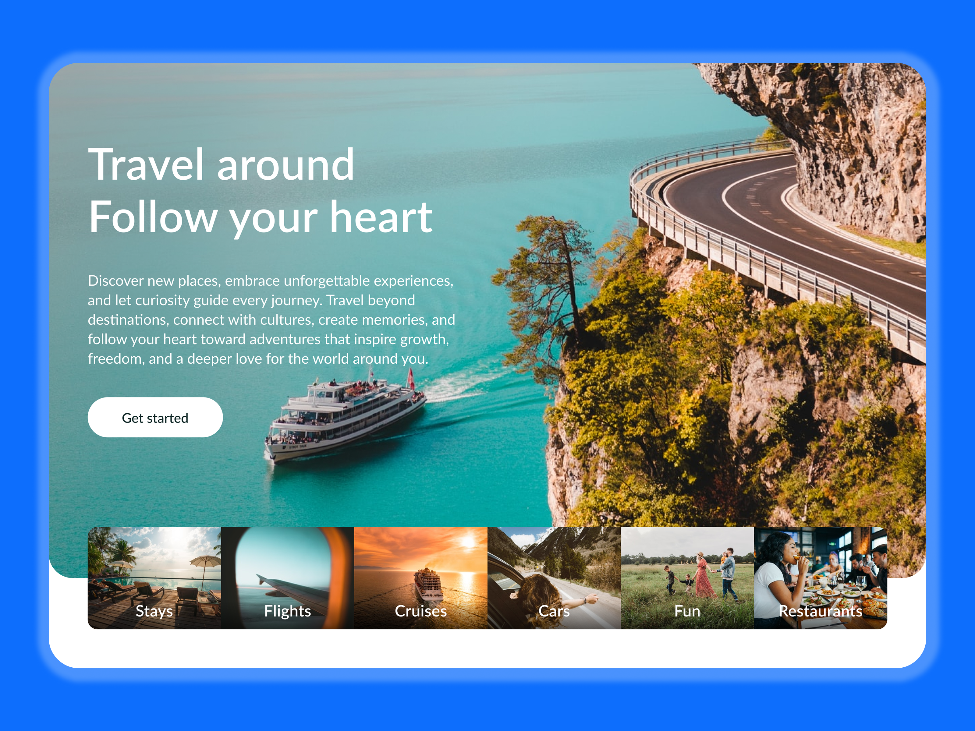 Luxury Travel Booking Landing Page UI — Follow Your Heart bookingplatform creativeui designinspiration digitalexperience figmadesign landingpagedesign luxurydesign modernui productdesign saasdesign travelapp traveltech travelui travelwebsite uidesign uiuxdesign uxdesign uxui webdesign webui