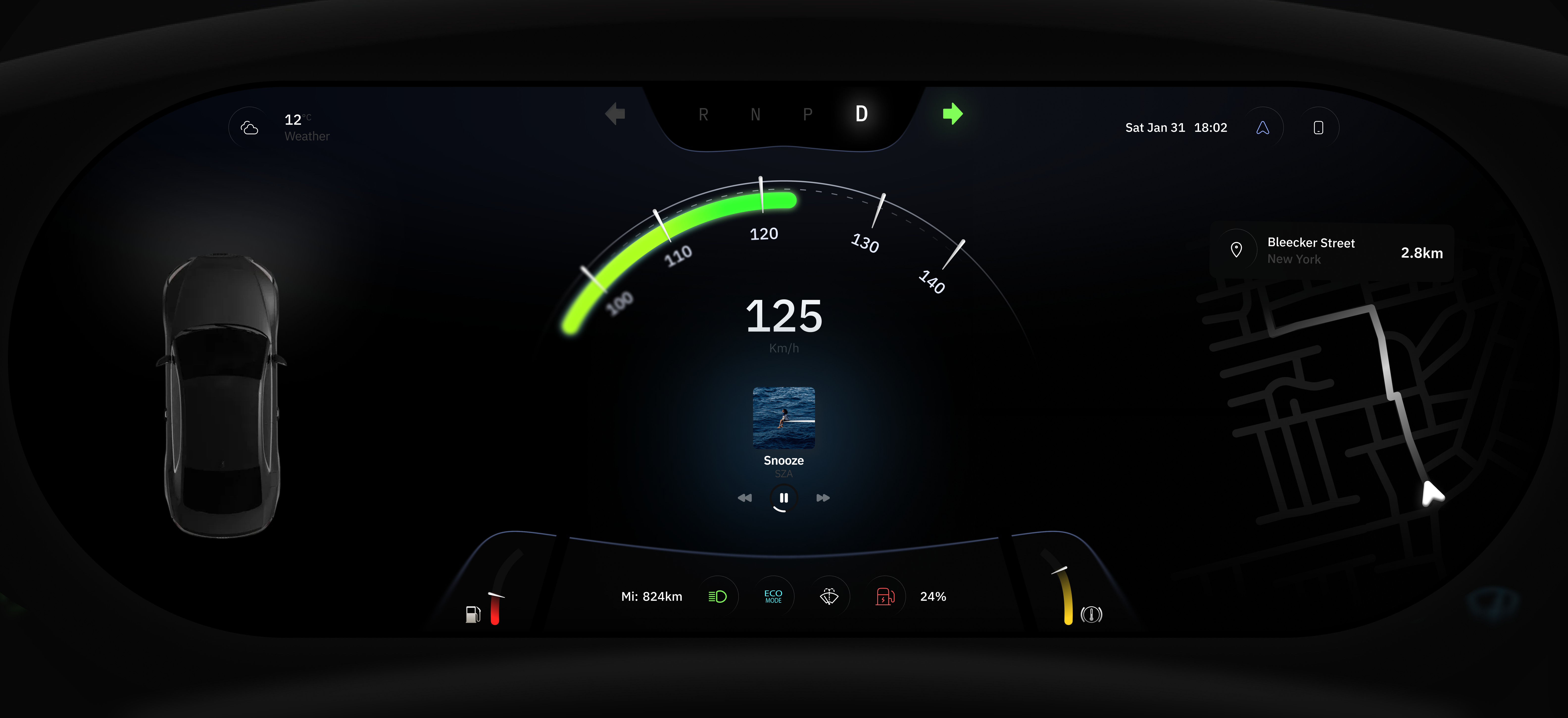 CAR UI DASHBOARD car car dashboard car ui clean design minimal speedometer startup tech ui ui design