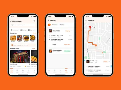 Food Delivery App - Track food order ui