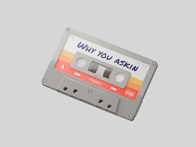 That's the Spot 3d animation b3d blender cassette illustration motion pencil retro rewind tape