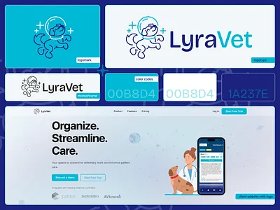 Presentation logo for https://lyravet.com/ brand brand design branddesigner branding branding design branding designer dog dog logo logo logo design logo designer logodesign logodesigner logotype pet pet logo vet vet logo