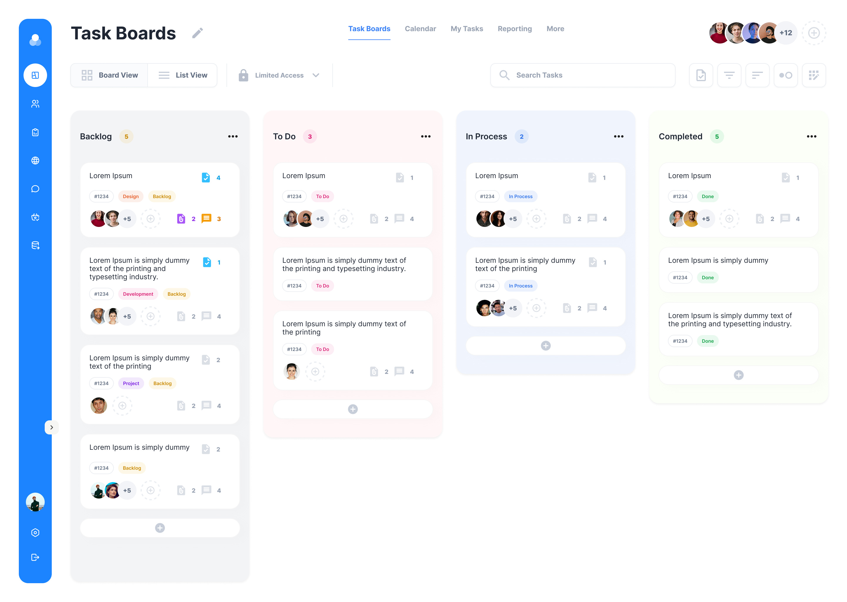 Task Board / Kanban Board dashboard kanban board task board taskbar ui ui design