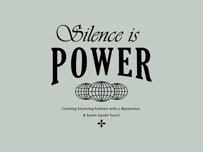 Silence is Power — Typography Streetwear t-shirt Design apparel christian streetwear clothing design illustration minimalist streetwear design tshirt design typography