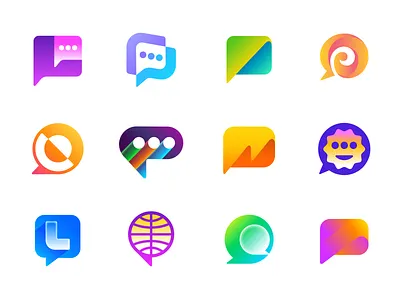 All App Icons for Language Learning App (Unused for Sale) branding chat communicate for sale unused buy foreign global globe graphic design international learn logo mascot mihai dolganiuc design network send smile speak symbol tech vibrant