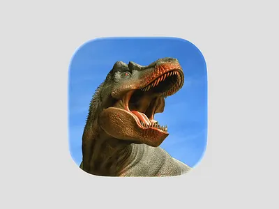 World of Dinosaurs App Icon 3d app store application dark mode dinosaurs education encyclopedia icon ios reference