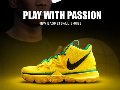 Play With Passion Nike Basketball Shoes Poster Design basketball shoes branding graphic design instagram post design nike nike ad nike advertisement nike banner nike branding nike poster nike shoes nike website poster design ideas social media post design