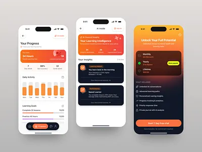 Education app design ai ai app app design e learning education figmadesign figmaui ios mobile app mobileui online education ui uilearning uiux ux uxlearing uxtips