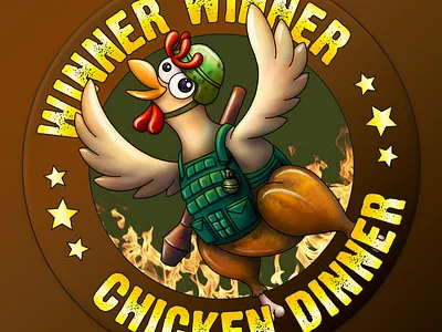 Winner winner chicken dinner chicken illustration pubg