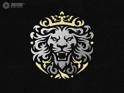 Lion Emperor - Heraldic logo baroque lion logo branding crowned lion emblem emblem branding heraldic branding heraldic lion logo imperial lion logo lion emperor logo lion head heraldic logo logo luxury branding luxury lion emblem majestic lion symbol ornamental lion crest premium branding royal branding royal lion crest