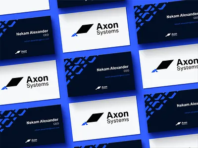 Axon Systems — Business Card System brand identity brand system business card corporate branding graphic design logo design modular design visual identity