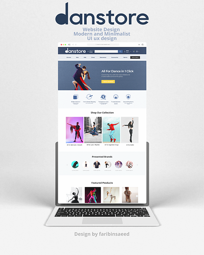 Website UI Design, E-commerce Home Page design for danstore branding design guide home page design icon illustration landing page landing page ui ux design logo mockup typography uiux vecto vector vector illustration web page mockup web ui web ui home page webecommerce website design website design