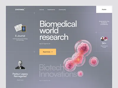 Website for a Education Website ✦ Synthmol design interface product service startup ui ux web website