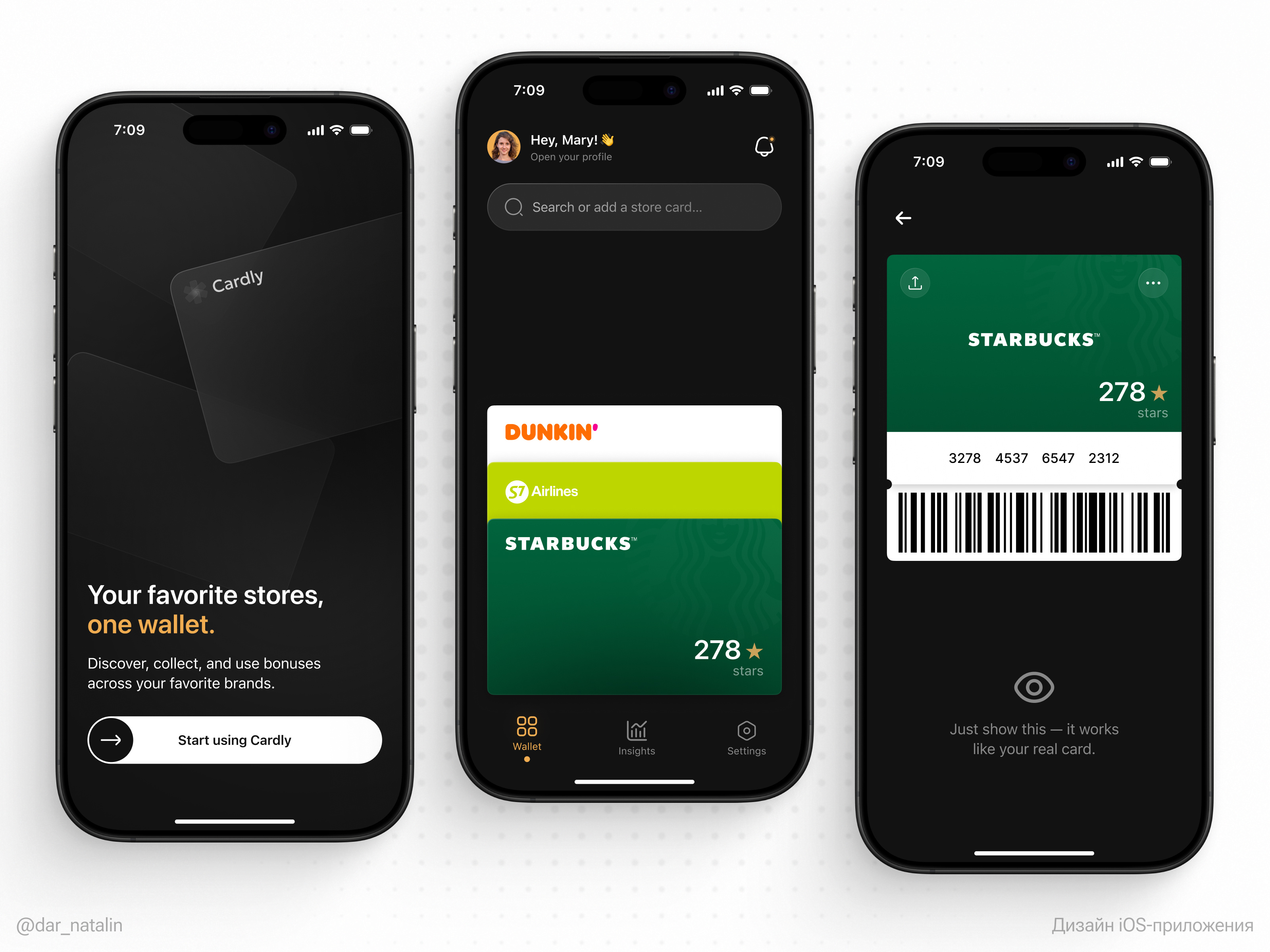 Wallet App — Onboarding & Loyalty Cards (iOS App UI) app appdesign application cards concept design discount interface loyalty mobile mobileapp mockup productdesign ui ux wallet walletapp