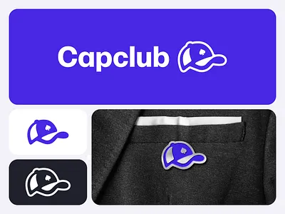 Capclup cap cap logo hat hat logo logo logo design negative space negative space logo poker
