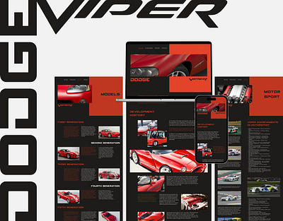 Swiss style design | Dodge Viper app branding design typography ui ux