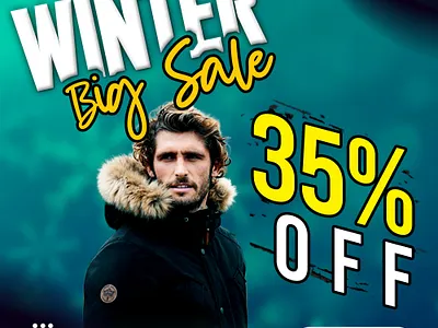 Winter Sale Big Offer Flyer Design. flyer graphic design poster