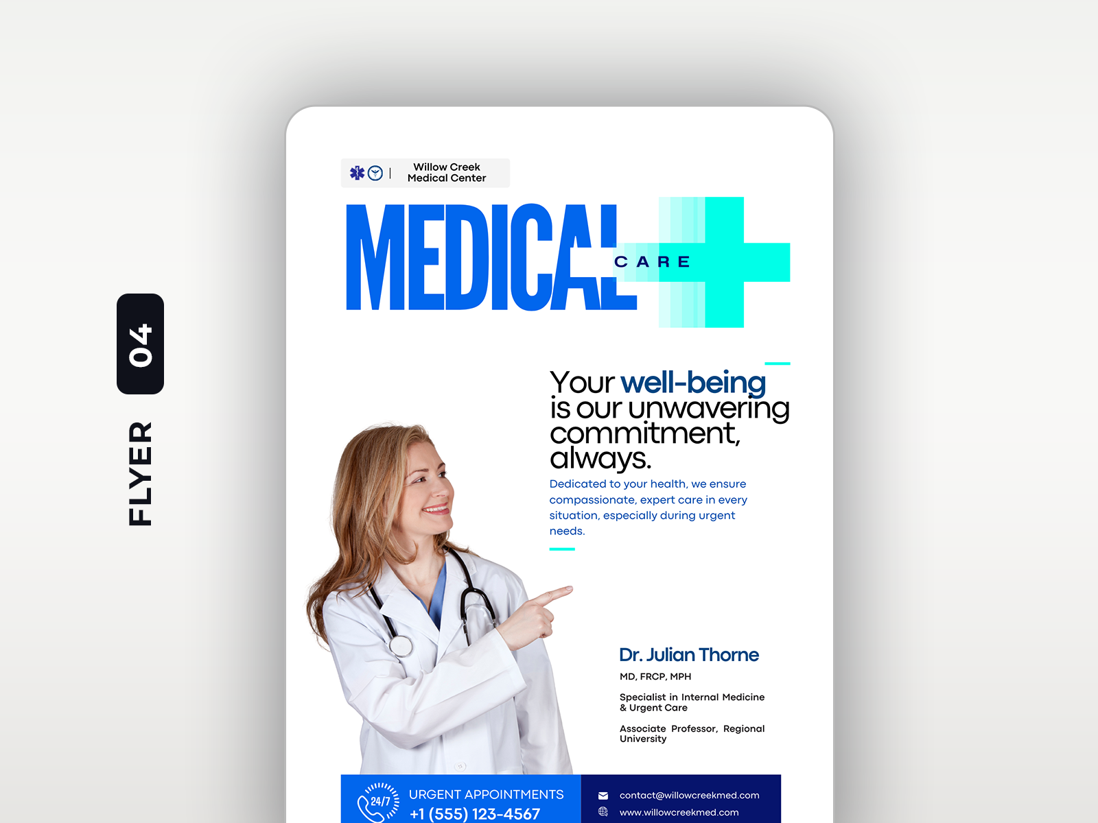 Modern Medical Flyer | Care in Focus graphic design