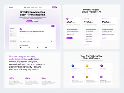 ChatBot Landing Page ai chatbot landing page saas saas website ui ux web web design website