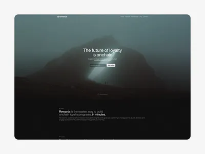 Rewards - Landing header crypto dark figma graphic design ui ux web3
