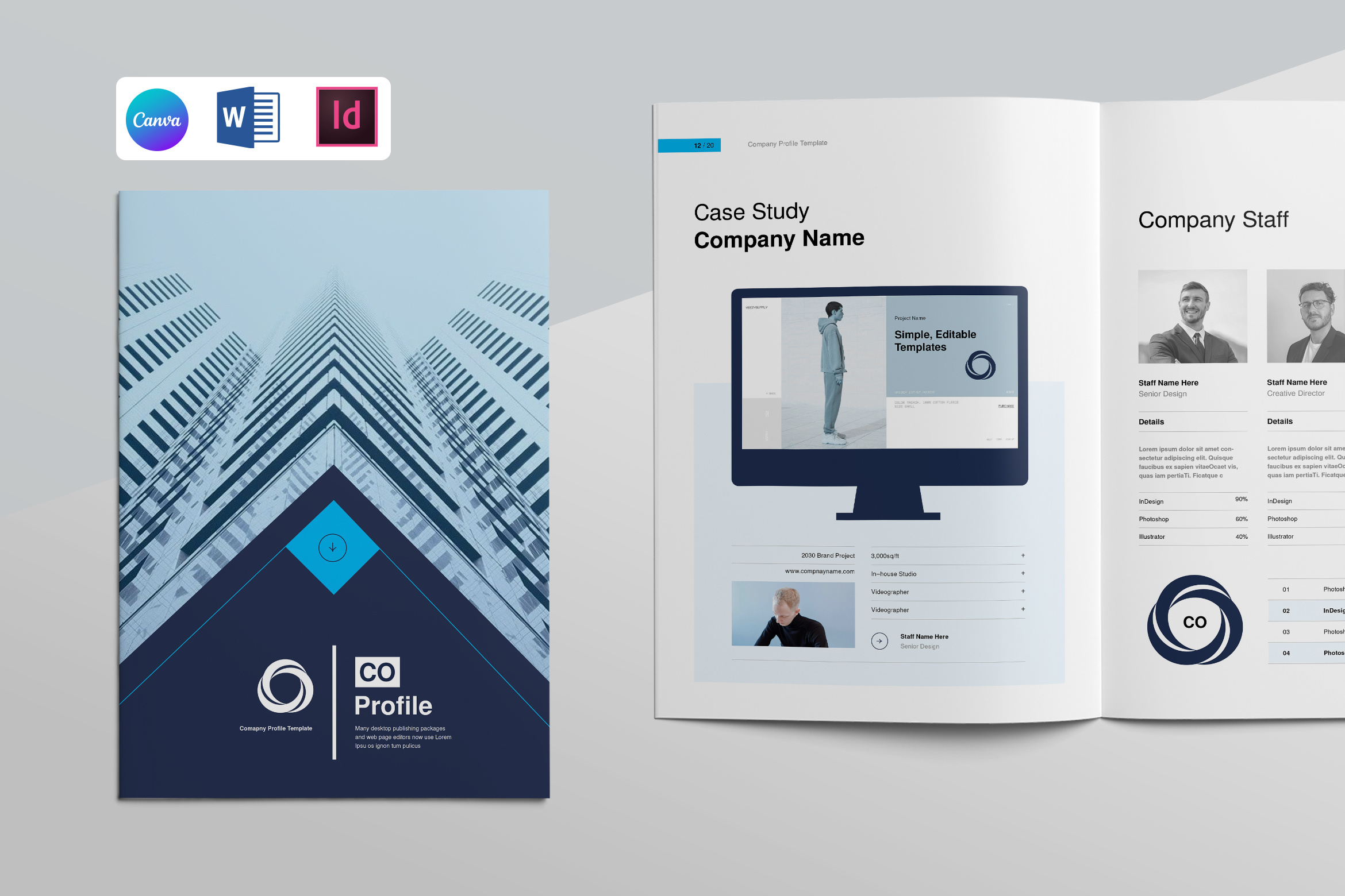 Company Profile a4 agency annual report book brand branding brochure business clean company company profile corporate creative design digital indesign infographics