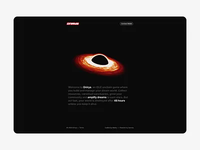 Onirya - Landing crypto dark figma game graphic design idle ui ux web3