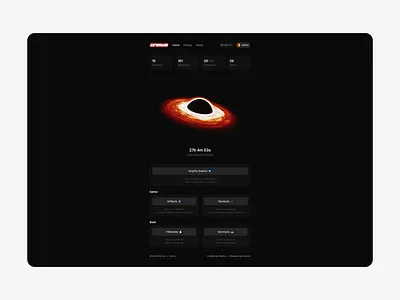 Onirya - Dashboard crypto dark dashboard figma game graphic design idle ui ux web3